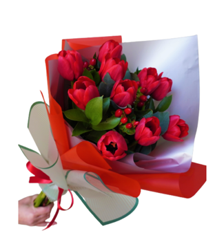 Imagen de Bouquet de tulipanes San Valentín