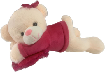 Imagen de Osita con almohada fucsia