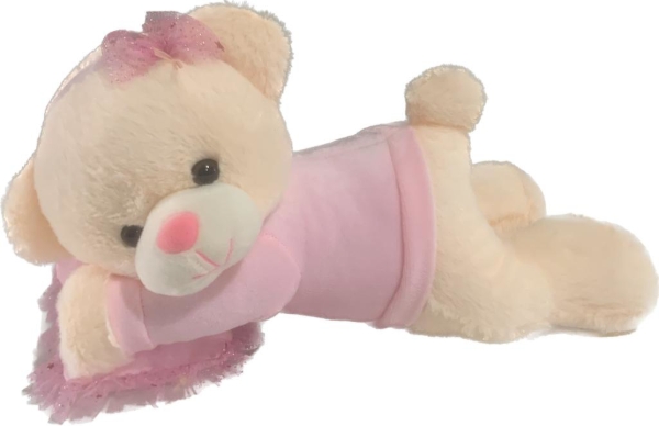 Imagen de Osita con almohada rosa