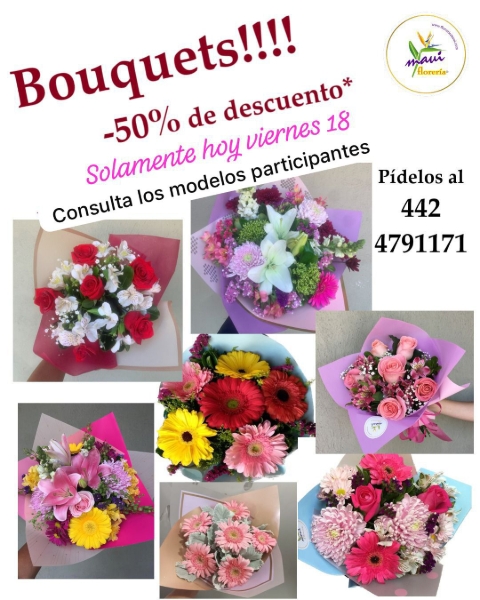 Imagen de Bouquets al 50% de descuento
