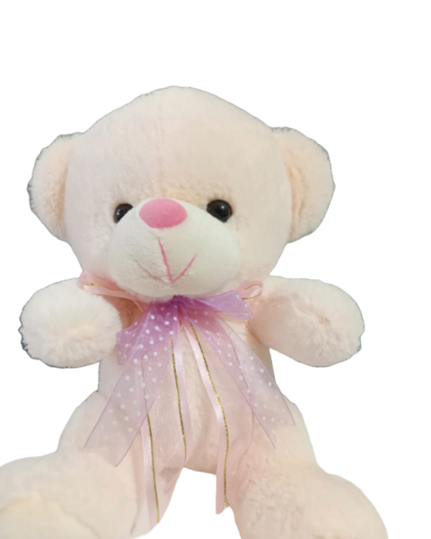 Imagen de OSITO BEIGE MOÑO ROSA