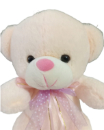 Imagen de OSITO BEIGE MOÑO ROSA