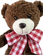 Imagen de OSO CAFÉ CON MOÑO ROJO