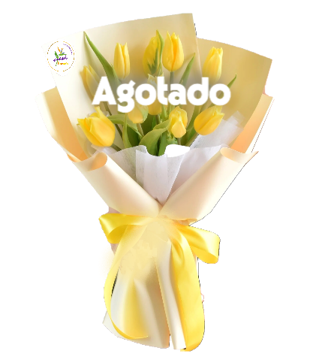 Imagen de Bouquet de tulipanes amarillos.